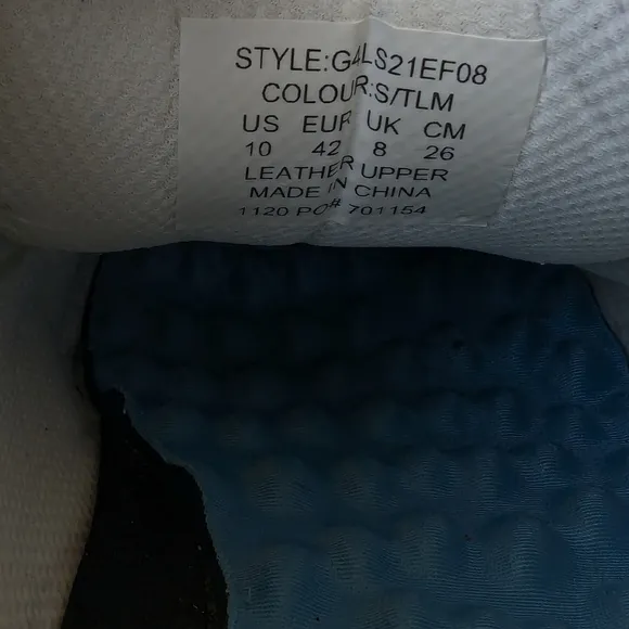 G/FORE White and Blue Athletic Shoes with Brogue Design
