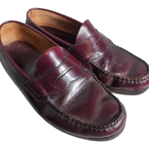 G.H. Bass 9 EE Brown Leather Penny Loafer Style 2005 Cognac Brown