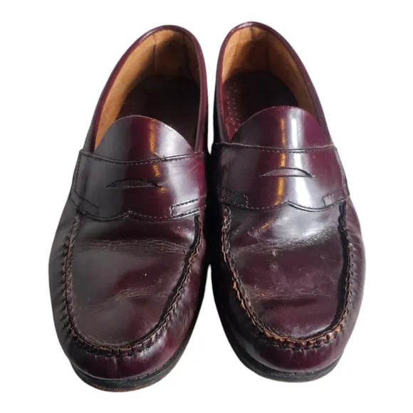 G.H. Bass 9 EE Brown Leather Penny Loafer Style 2005 Cognac Brown