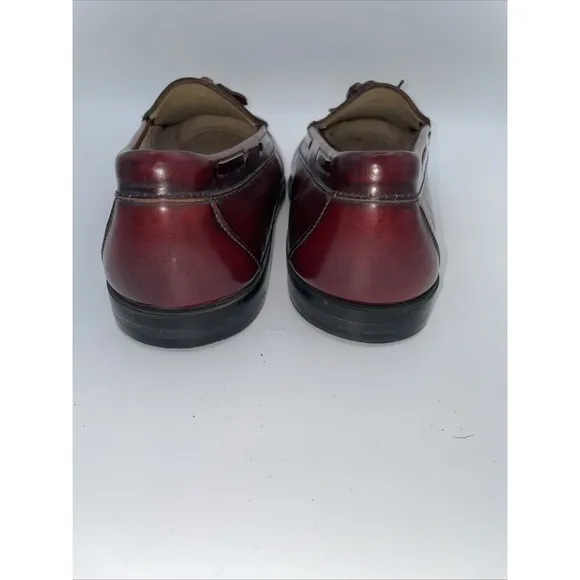 GH Bass Weejuns Kiltie Loafer Mens 12 D Burgundy Tasseled Dress Shoes USA