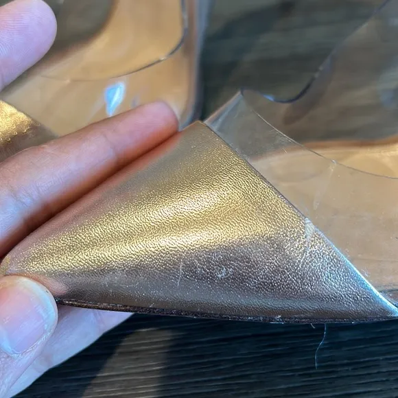 Gianvito Rossi Plexi stillito pumps size 9 1/2 10 rose gold