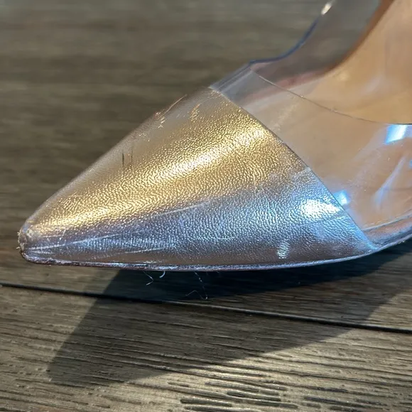 Gianvito Rossi Plexi stillito pumps size 9 1/2 10 rose gold
