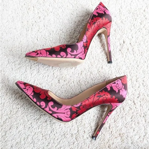 Gianvito Rossi x Mary Katrantzou Floral Print High-heels Pumps Shoes, size 39
