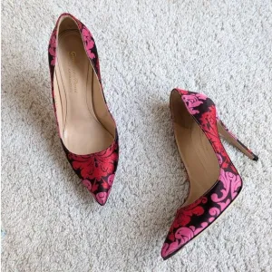 Gianvito Rossi x Mary Katrantzou Floral Print High-heels Pumps Shoes, size 39