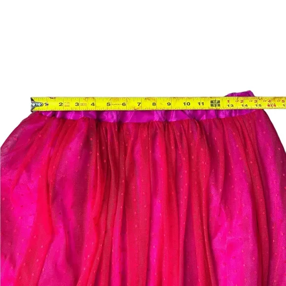 Gibsonlook x Hi Sugarplum Pink &amp; Red Swiss Dot Midi Tulle Skirt NWT Sz Med NWT