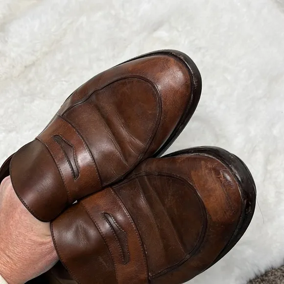 Giorgio Armani Leather Loafers SZ 45