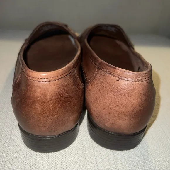 Giorgio Brutini Bartell Loafers Men's 10W Brown Woven Leather Tassel Slip On