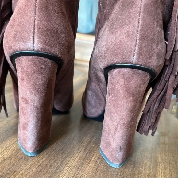Giuseppe Zanotti Alabama Fringe Suede Boots 39.5