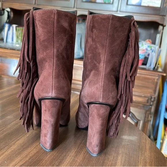 Giuseppe Zanotti Alabama Fringe Suede Boots 39.5