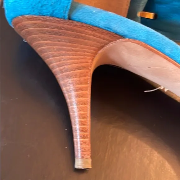 Giuseppe Zanotti Blue Suede Women's Heels Sandals  3 inch