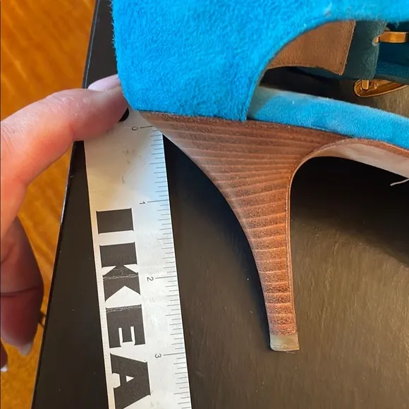 Giuseppe Zanotti Blue Suede Women's Heels Sandals  3 inch