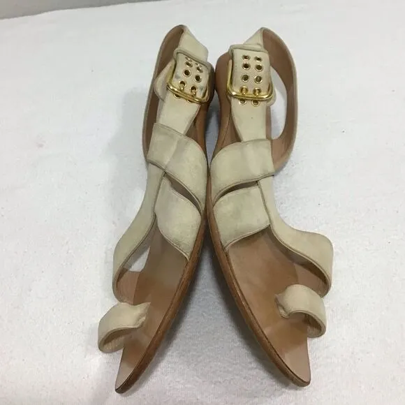 Giuseppe Zanotti Suede Strappy Thong Sandals Size 41