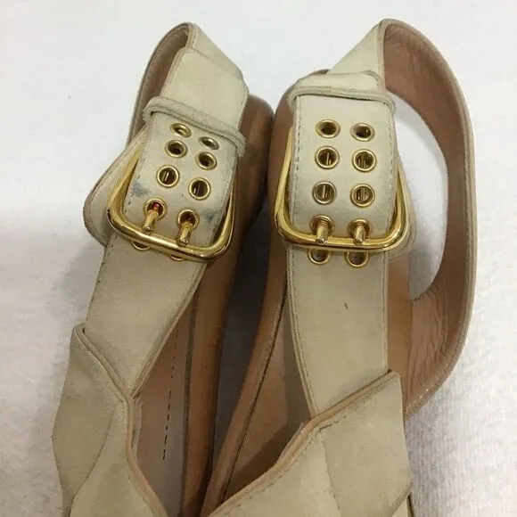 Giuseppe Zanotti Suede Strappy Thong Sandals Size 41