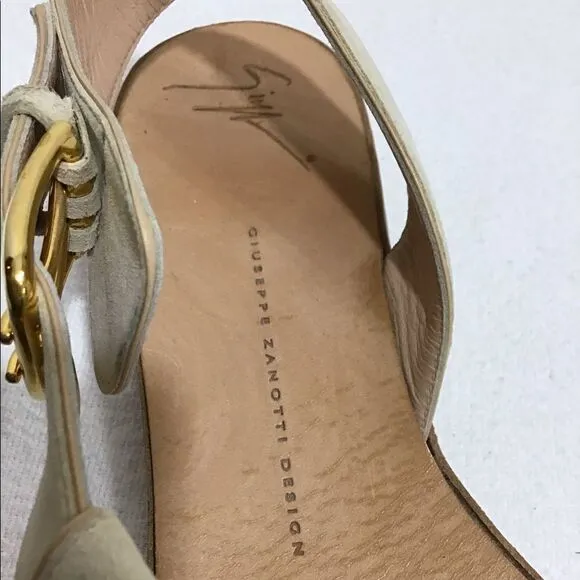 Giuseppe Zanotti Suede Strappy Thong Sandals Size 41