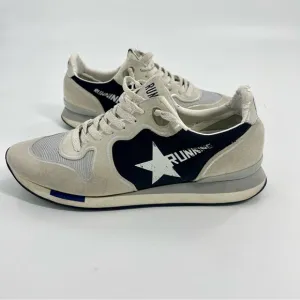 Golden Goose Running Low Profile Cloth Black and White Sneaker Shoes Size 38