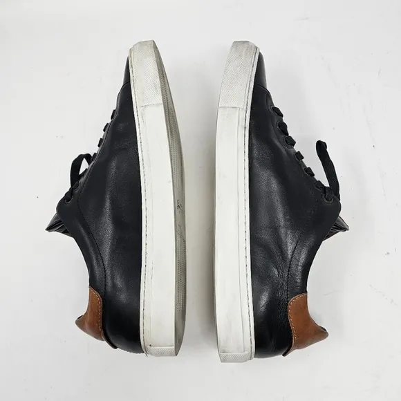 Goodman Brand Men's Shoes Legend Z Lo Sneaker Size 11.5 Black‎ Leather Italy.