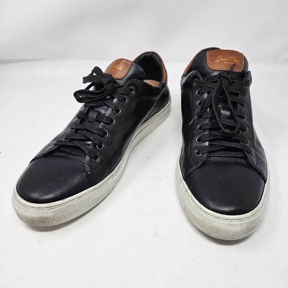 Goodman Brand Men's Shoes Legend Z Lo Sneaker Size 11.5 Black‎ Leather Italy.