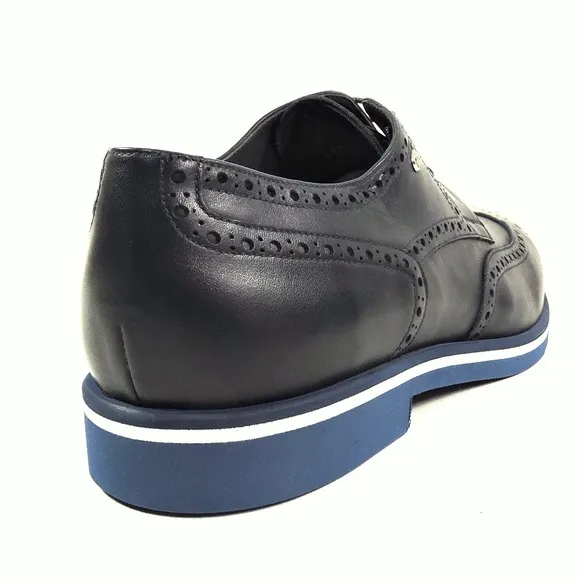 GOODMAN 🇮🇹 MEN'S NAVY BLUE SOFT LEATHER COMFORT OXFORD SHOES