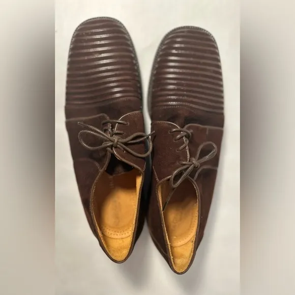 Gorgeous Italian Men’s Shoes Size 11 | Brown Suede with Raised Lines
