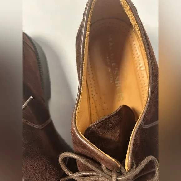 Gorgeous Italian Men’s Shoes Size 11 | Brown Suede with Raised Lines