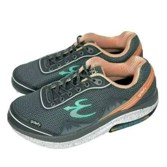 Gravity Defyer Gray Mighty Walk Comfort Fit Athletic Sneakers Shoes Size 9