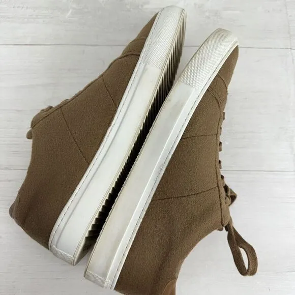 Greats Brooklyn The Royale Mens Sneakers Shoes Size 9 Brown Sueded Fabric Italy