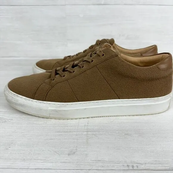Greats Brooklyn The Royale Mens Sneakers Shoes Size 9 Brown Sueded Fabric Italy