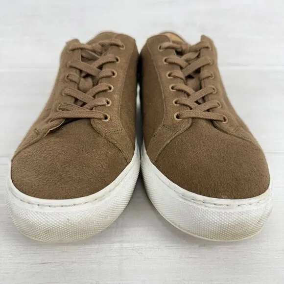 Greats Brooklyn The Royale Mens Sneakers Shoes Size 9 Brown Sueded Fabric Italy