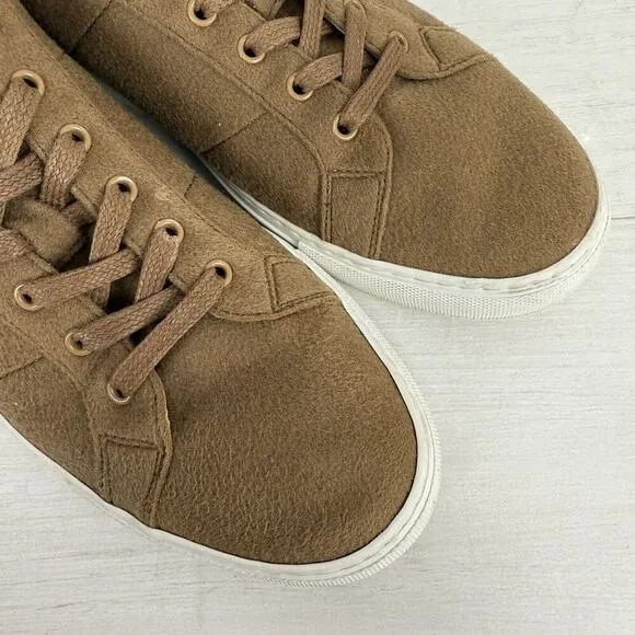 Greats Brooklyn The Royale Mens Sneakers Shoes Size 9 Brown Sueded Fabric Italy
