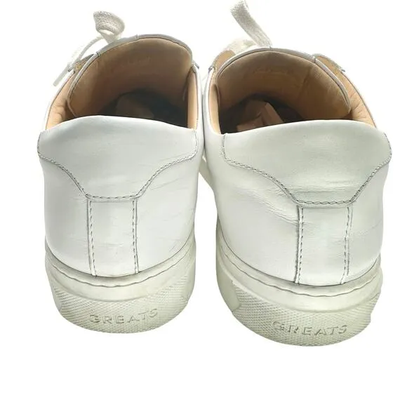 Greats | Men | Royale Classic Casual Minimal White Leather Sneakers | Size 11.5