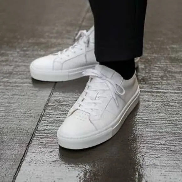 Greats | Men | Royale Classic Casual Minimal White Leather Sneakers | Size 11.5