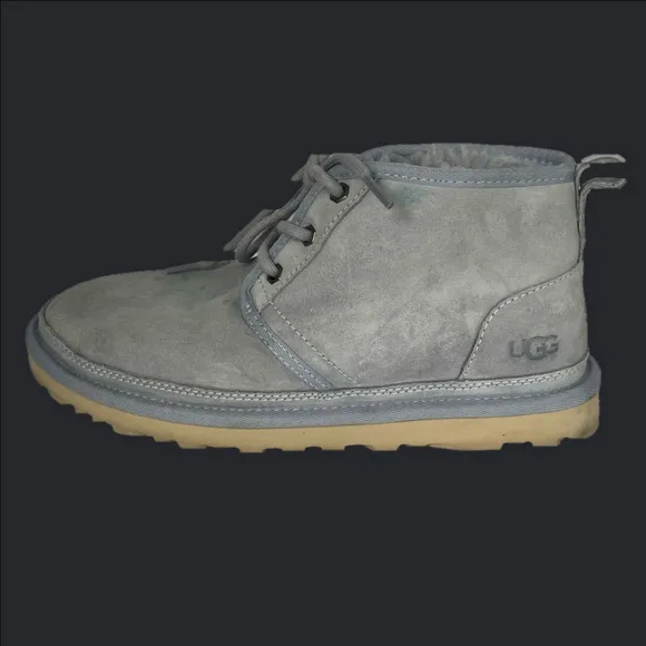 Grey UGG lace up ankle boots