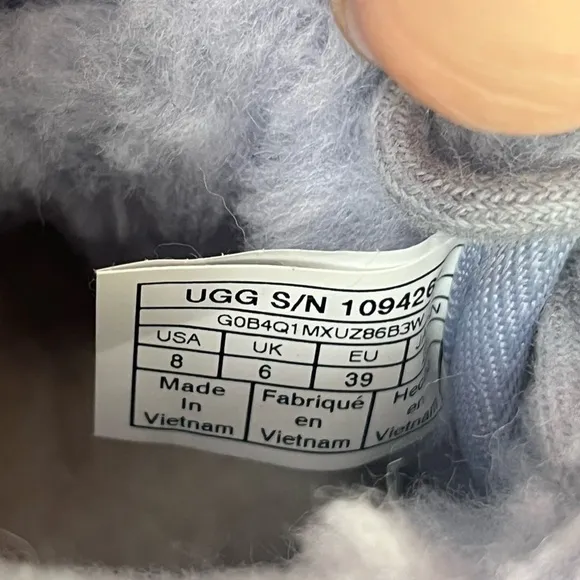 Grey UGG lace up ankle boots