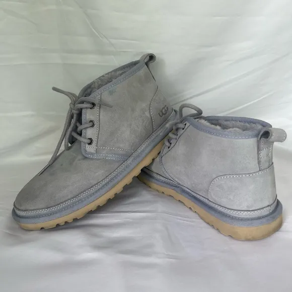 Grey UGG lace up ankle boots