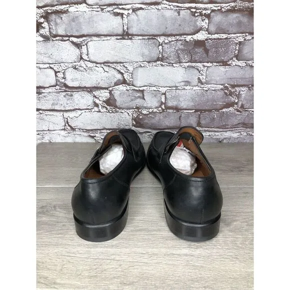 Guante Classic Black Leather Slip On Chile Loafers Dress Shoes Men Sz 9.5M US/43