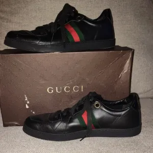 Gucci Black and Red Signature Stripe Sneakers