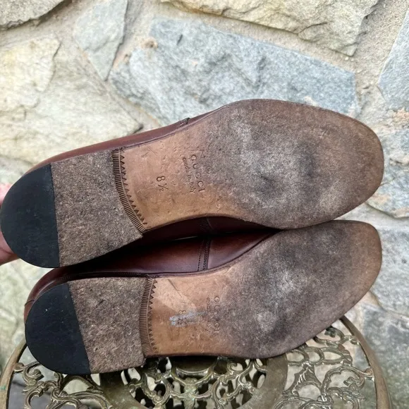 Gucci Brown Leather Derby Dress Shoes men’s 8.5