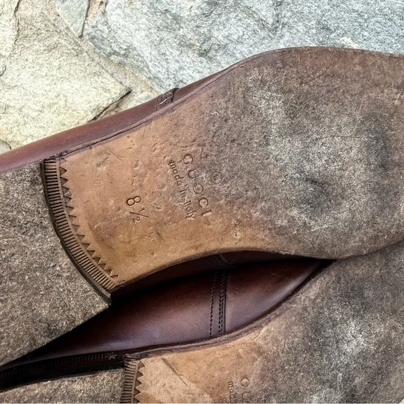 Gucci Brown Leather Derby Dress Shoes men’s 8.5