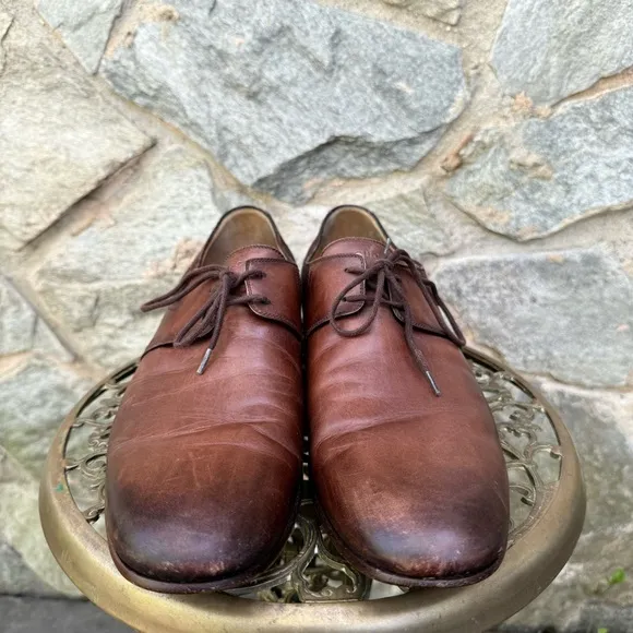 Gucci Brown Leather Derby Dress Shoes men’s 8.5