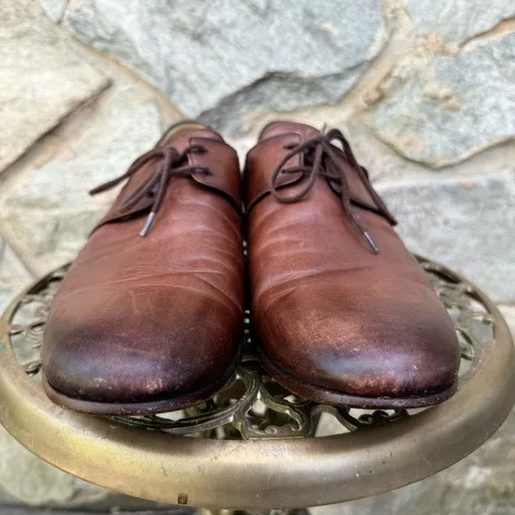 Gucci Brown Leather Derby Dress Shoes men’s 8.5
