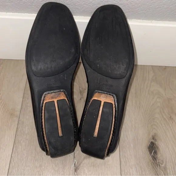 Gucci Choc Black Leather Gold Horsebit Driving Loafers US 9.5 D Men’s 117708