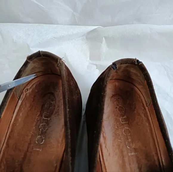 Gucci Mens Horsebit Loafers Shoes Brown Suede Lug Sole Size 12D