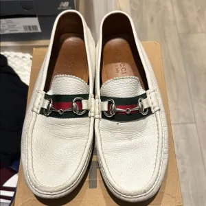 Gucci White Leather Loafers for Men