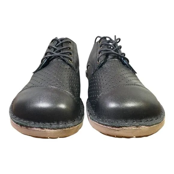 Gundrun Sjoden Black Leather Lace Up Oxford Women size 38 US 7.5