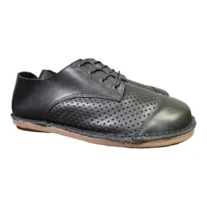 Gundrun Sjoden Black Leather Lace Up Oxford Women size 38 US 7.5