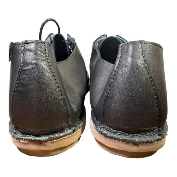 Gundrun Sjoden Black Leather Lace Up Oxford Women size 38 US 7.5