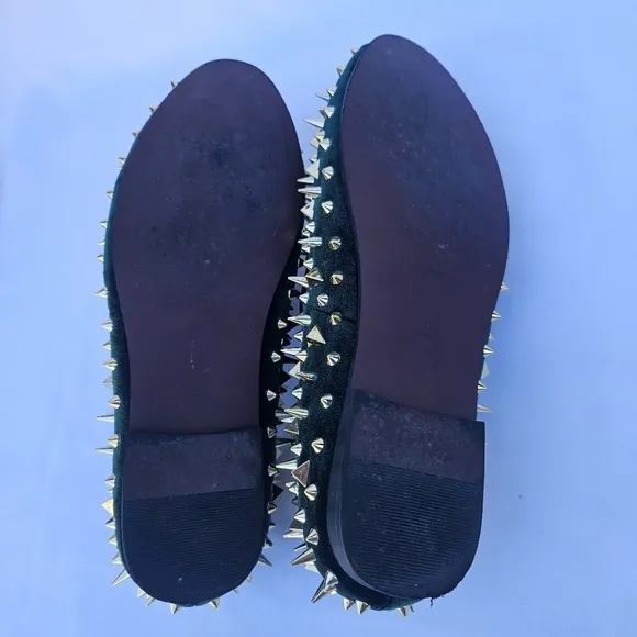 Harpelunde Velvet Loafers Men Dress Wedding Spikes Shoes Leather Lining