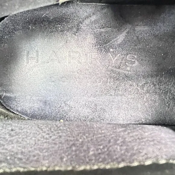 Harrys of London Men Size 9.5 Blue Navy Suede Vibram Sole Ankle Chukka Boot