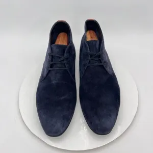 Harrys of London Men Size 9.5 Blue Navy Suede Vibram Sole Ankle Chukka Boot