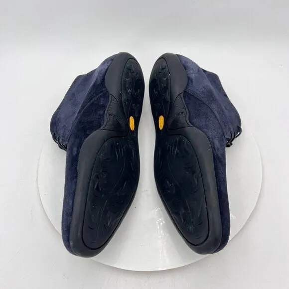Harrys of London Men Size 9.5 Blue Navy Suede Vibram Sole Ankle Chukka Boot